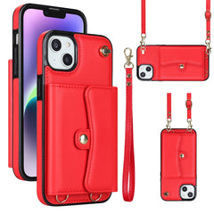 RFID Card Slot Phone Case with Long Lanyard, For iPhone 14 / 13, For iPhone 14 Plus, For iPhone 14 Pro, For iPhone 14 Pro Max, For iPhone 13 Pro Max