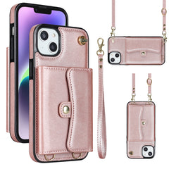 RFID Card Slot Phone Case with Long Lanyard, For iPhone 14 / 13, For iPhone 14 Plus, For iPhone 14 Pro, For iPhone 14 Pro Max, For iPhone 13 Pro Max