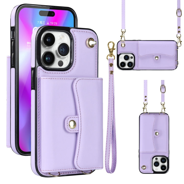 RFID Card Slot Phone Case with Long Lanyard, For iPhone 14 / 13, For iPhone 14 Plus, For iPhone 14 Pro, For iPhone 14 Pro Max, For iPhone 13 Pro Max