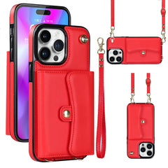 RFID Card Slot Phone Case with Long Lanyard, For iPhone 14 / 13, For iPhone 14 Plus, For iPhone 14 Pro, For iPhone 14 Pro Max, For iPhone 13 Pro Max