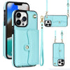 RFID Card Slot Phone Case with Long Lanyard, For iPhone 14 / 13, For iPhone 14 Plus, For iPhone 14 Pro, For iPhone 14 Pro Max, For iPhone 13 Pro Max