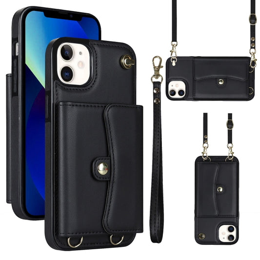 RFID Card Slot Phone Case with Long Lanyard, For iPhone 12, For iPhone 12 Pro, For iPhone 12 Pro Max, For iPhone 11, For iPhone 11 Pro