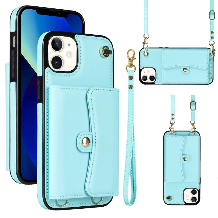 RFID Card Slot Phone Case with Long Lanyard, For iPhone 12, For iPhone 12 Pro, For iPhone 12 Pro Max, For iPhone 11, For iPhone 11 Pro