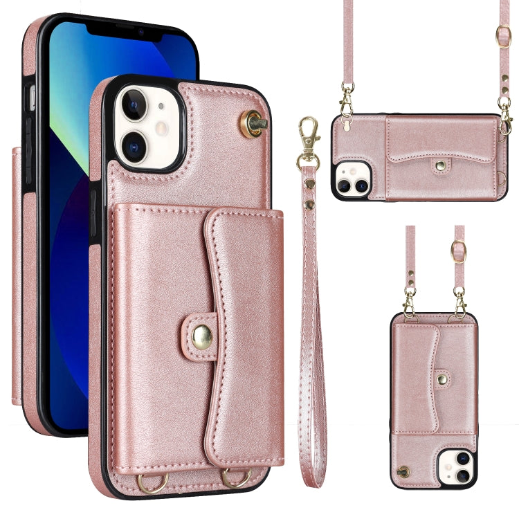 RFID Card Slot Phone Case with Long Lanyard, For iPhone 12, For iPhone 12 Pro, For iPhone 12 Pro Max, For iPhone 11, For iPhone 11 Pro