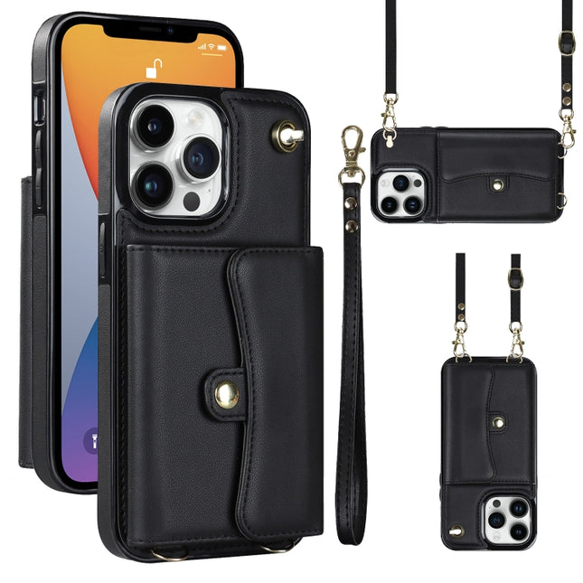RFID Card Slot Phone Case with Long Lanyard, For iPhone 13 Pro Max, For iPhone 12, For iPhone 12 Pro, For iPhone 12 Pro Max