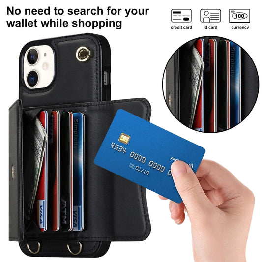 RFID Card Slot Phone Case with Long Lanyard, For iPhone 11, For iPhone 11 Pro, For iPhone 11 Pro Max, For iPhone X / XS
