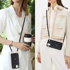 RFID Card Slot Phone Case with Long Lanyard, For iPhone 11, For iPhone 11 Pro, For iPhone 11 Pro Max, For iPhone X / XS