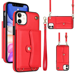RFID Card Slot Phone Case with Long Lanyard, For iPhone 11, For iPhone 11 Pro, For iPhone 11 Pro Max, For iPhone X / XS