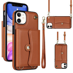 RFID Card Slot Phone Case with Long Lanyard, For iPhone 11, For iPhone 11 Pro, For iPhone 11 Pro Max, For iPhone X / XS