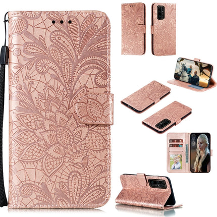 Lace Flower Embossing Pattern Horizontal Flip Leather Case , with Holder & Card Slots & Wallet & Photo Frame & Lanyard, For Huawei P40 Pro Plus, For Huawei Honor 30, For Huawei Honor 30 Pro, For Huawei Honor 30S