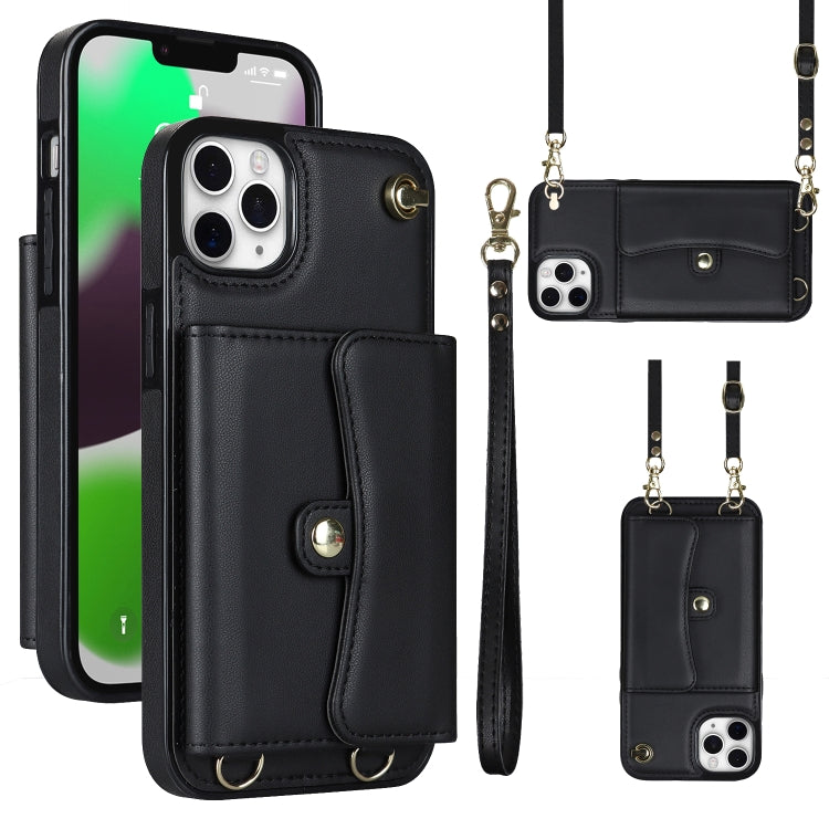 RFID Card Slot Phone Case with Long Lanyard, For iPhone 12, For iPhone 12 Pro, For iPhone 12 Pro Max, For iPhone 11, For iPhone 11 Pro