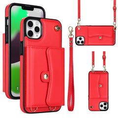RFID Card Slot Phone Case with Long Lanyard, For iPhone 11, For iPhone 11 Pro, For iPhone 11 Pro Max, For iPhone X / XS
