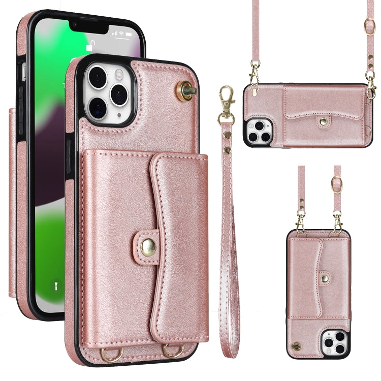 RFID Card Slot Phone Case with Long Lanyard, For iPhone 12, For iPhone 12 Pro, For iPhone 12 Pro Max, For iPhone 11, For iPhone 11 Pro