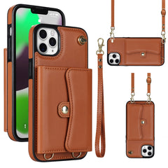 RFID Card Slot Phone Case with Long Lanyard, For iPhone 11, For iPhone 11 Pro, For iPhone 11 Pro Max, For iPhone X / XS