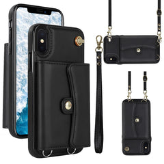 RFID Card Slot Phone Case with Long Lanyard, For iPhone 11, For iPhone 11 Pro, For iPhone 11 Pro Max, For iPhone X / XS
