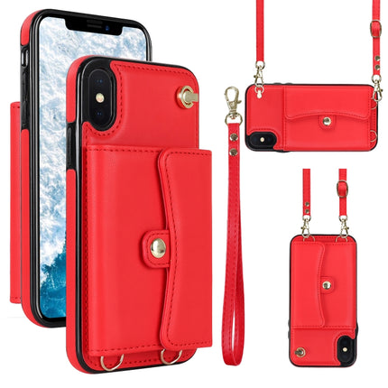 RFID Card Slot Phone Case with Long Lanyard, For iPhone 11, For iPhone 11 Pro, For iPhone 11 Pro Max, For iPhone X / XS