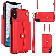 RFID Card Slot Phone Case with Long Lanyard, For iPhone 11, For iPhone 11 Pro, For iPhone 11 Pro Max, For iPhone X / XS