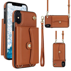 RFID Card Slot Phone Case with Long Lanyard, For iPhone 11, For iPhone 11 Pro, For iPhone 11 Pro Max, For iPhone X / XS
