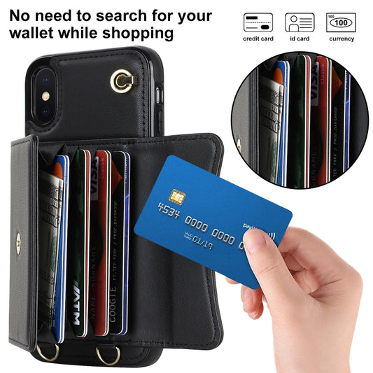 RFID Card Slot Phone Case with Long Lanyard
