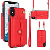 RFID Card Slot Phone Case with Long Lanyard, For iPhone 11 Pro Max, For iPhone X / XS, For iPhone XS Max, For iPhone 8 Plus / 7 Plus, For iPhone XR