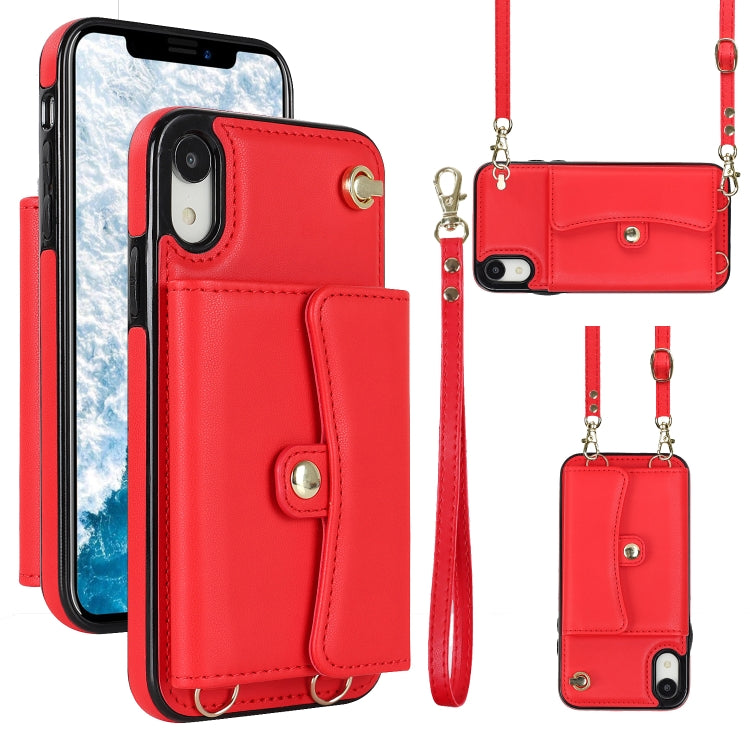 RFID Card Slot Phone Case with Long Lanyard, For iPhone 11 Pro Max, For iPhone X / XS, For iPhone XS Max, For iPhone 8 Plus / 7 Plus, For iPhone XR