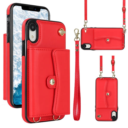 RFID Card Slot Phone Case with Long Lanyard, For iPhone XS Max, For iPhone 8 Plus / 7 Plus, For iPhone XR
