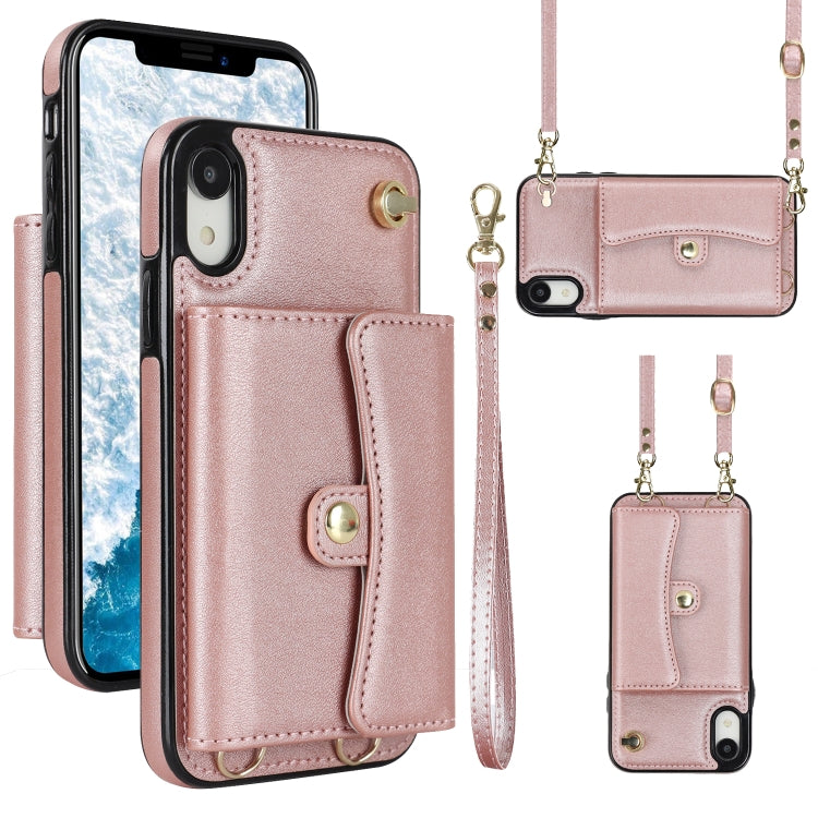 RFID Card Slot Phone Case with Long Lanyard, For iPhone 11 Pro Max, For iPhone X / XS, For iPhone XS Max, For iPhone 8 Plus / 7 Plus, For iPhone XR