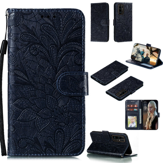 Lace Flower Embossing Pattern Horizontal Flip Leather Case , with Holder & Card Slots & Wallet & Photo Frame & Lanyard, For Huawei Honor 30 Pro, For Huawei Honor 30S, For Galaxy A11, For Galaxy A41, For Galaxy A70e