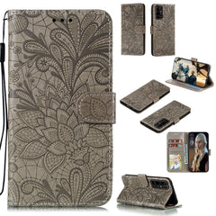 Lace Flower Embossing Pattern Horizontal Flip Leather Case , with Holder & Card Slots & Wallet & Photo Frame & Lanyard, For Huawei Honor 30 Pro, For Huawei Honor 30S, For Galaxy A11, For Galaxy A41, For Galaxy A70e