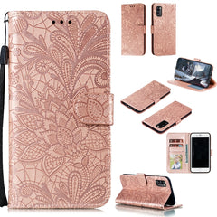 Lace Flower Embossing Pattern Horizontal Flip Leather Case , with Holder & Card Slots & Wallet & Photo Frame & Lanyard, For Huawei Honor 30 Pro, For Huawei Honor 30S, For Galaxy A11, For Galaxy A41, For Galaxy A70e