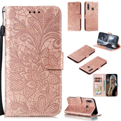 Lace Flower Embossing Pattern Horizontal Flip Leather Case , with Holder & Card Slots & Wallet & Photo Frame & Lanyard, For Huawei Honor 30 Pro, For Huawei Honor 30S, For Galaxy A11, For Galaxy A41, For Galaxy A70e