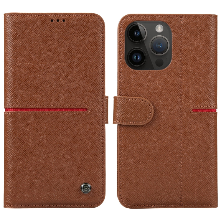 GEBEI Top-grain Horizontal Flip Leather Phone Case, For iPhone 14 Pro Max, For iPhone 14 Pro, For iPhone 14, For iPhone 14 Plus