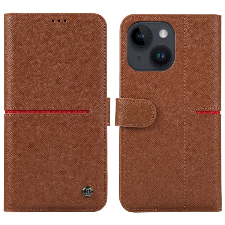 GEBEI Top-grain Horizontal Flip Leather Phone Case, For iPhone 14 Pro Max, For iPhone 14 Pro, For iPhone 14, For iPhone 14 Plus