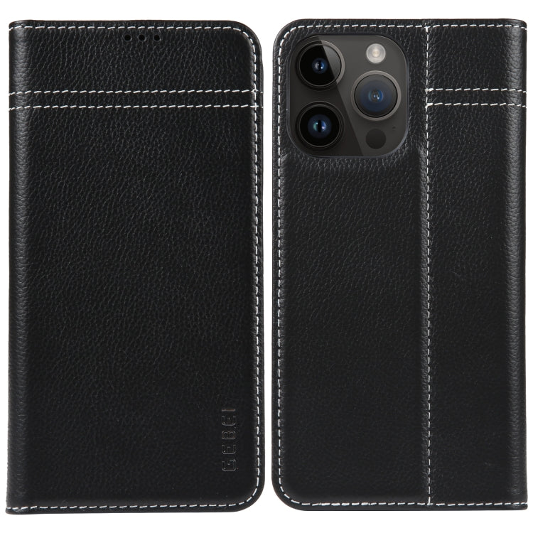 GEBEI Top-grain Horizontal Flip Leather Phone Case, For iPhone 14 Pro Max, For iPhone 14 Pro, For iPhone 14, For iPhone 14 Plus, For iPhone 13 Pro Max, For iPhone 13 Pro, For iPhone 13