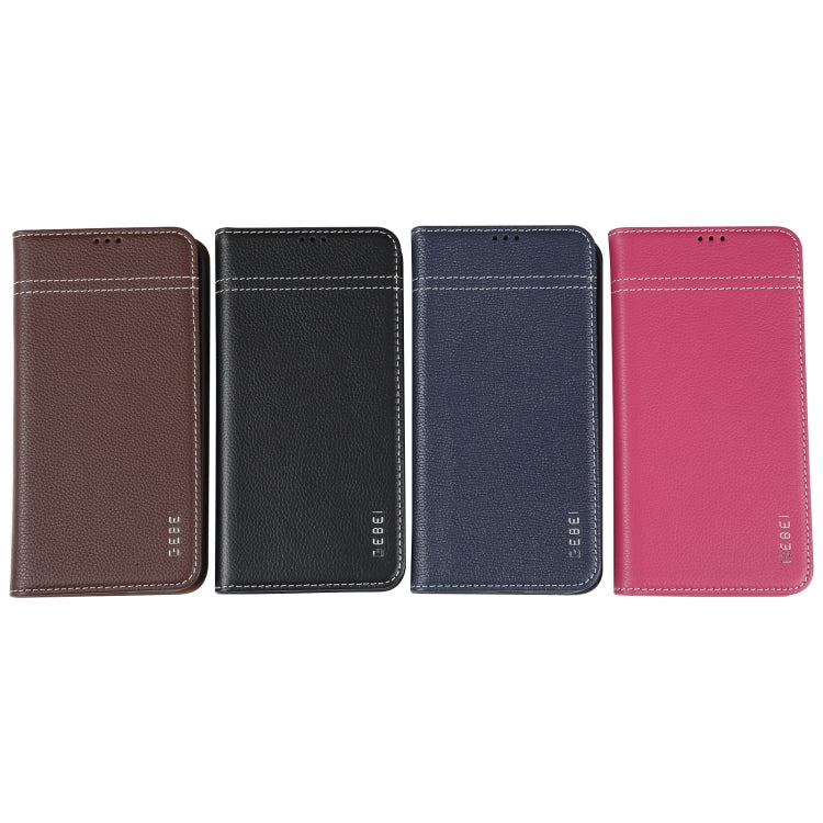 GEBEI Top-grain Horizontal Flip Leather Phone Case, For iPhone 14 Pro Max, For iPhone 14 Pro, For iPhone 14, For iPhone 14 Plus, For iPhone 13 Pro Max, For iPhone 13 Pro, For iPhone 13