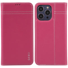 GEBEI Top-grain Horizontal Flip Leather Phone Case, For iPhone 14 Pro Max, For iPhone 14 Pro, For iPhone 14, For iPhone 14 Plus, For iPhone 13 Pro Max, For iPhone 13 Pro, For iPhone 13