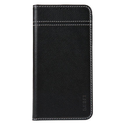 GEBEI Top-grain Horizontal Flip Leather Phone Case, For iPhone 13
