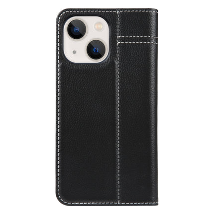 GEBEI Top-grain Horizontal Flip Leather Phone Case, For iPhone 13
