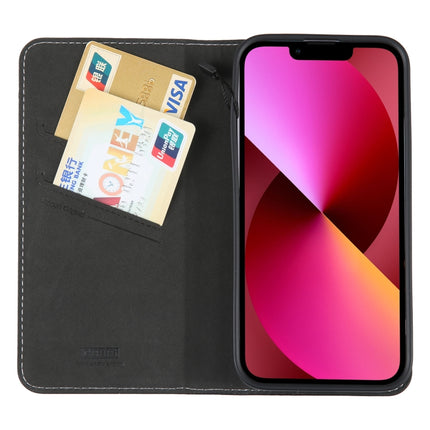 GEBEI Top-grain Horizontal Flip Leather Phone Case, For iPhone 13