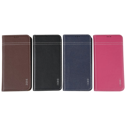 GEBEI Top-grain Horizontal Flip Leather Phone Case, For iPhone 13