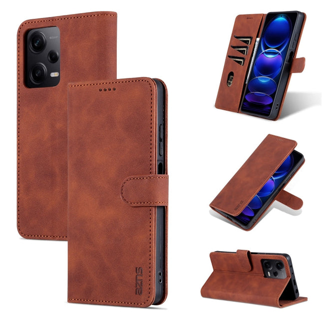 AZNS Skin Feel Calf Texture Flip Leather Phone Case, For Xiaomi Redmi Note 12 5G Global, For Xiaomi Redmi Note 12 Pro 5G Global, For Xiaomi Redmi Note 12 Pro+ 5G Global