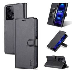 AZNS Skin Feel Calf Texture Flip Leather Phone Case, For Xiaomi Redmi Note 12 5G Global, For Xiaomi Redmi Note 12 Pro 5G Global, For Xiaomi Redmi Note 12 Pro+ 5G Global