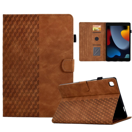 For iPad 10.2 2019 / 2020 / Air 10.5 2019 Rhombus Embossed Leather Smart Tablet Case