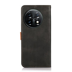 For OnePlus 11 5G KHAZNEH Dual-color Cowhide Texture Flip Leather Phone Case, For OnePlus 11 5G