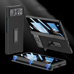 For Xiaomi Mix Fold 2 GKK Magnetic Hinge Flip Leather Phone Case with Holder, For Xiaomi Mix Fold 2