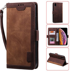 Retro Splicing Horizontal Flip Leather Case with Card Slots & Holder & Wallet, For iPhone 6 Plus, For iPhone SE 2022 / SE 2020 / 8 / 7, For iPhone X / XS, For iPhone XR, For Xiaomi Redmi K20