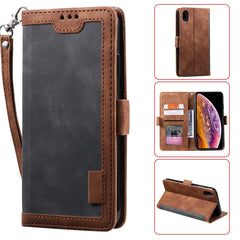 Retro Splicing Horizontal Flip Leather Case with Card Slots & Holder & Wallet, For iPhone 6 Plus, For iPhone SE 2022 / SE 2020 / 8 / 7, For iPhone X / XS, For iPhone XR, For Xiaomi Redmi K20