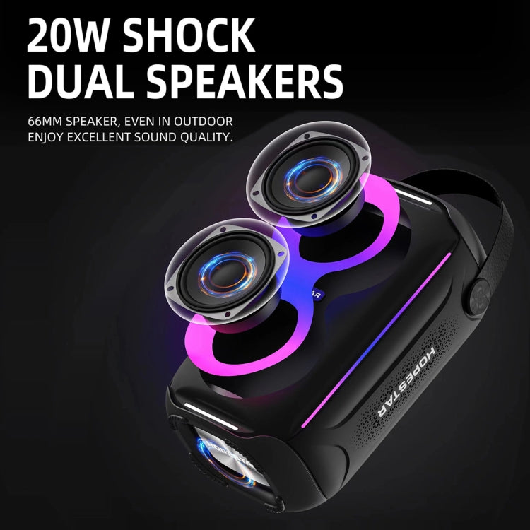 HOPESTAR Party200 mini Portable Tone Pulse RGB Light Bluetooth Speaker, Party200 mini