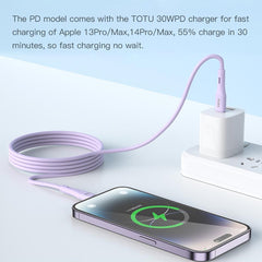 Silicone Data Cable, Length:1m, USB to 8 Pin, USB to Type-C