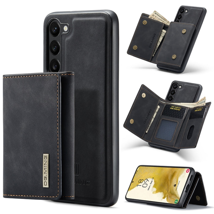 DG.MING M1 Series 3-Fold Multi Card Wallet + Magnetic Phone Case, For Samsung Galaxy S23 5G, For Samsung Galaxy S23+ 5G, For Samsung Galaxy S23 Ultra 5G